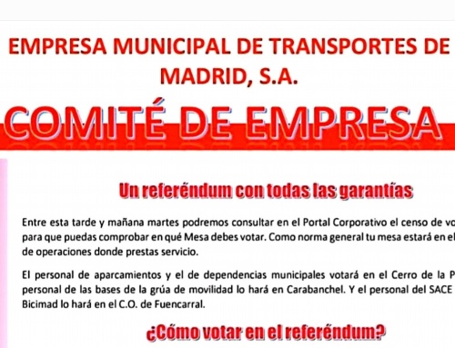 Referéndum Convenio – Comité de Empresa