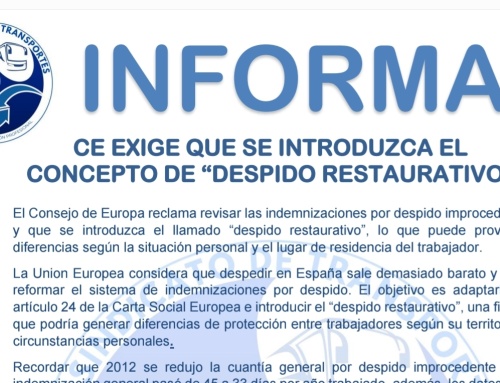 UP INFORMA »Despido Restaurativo»