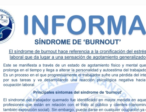 UP INFORMA Síndrome Burnout